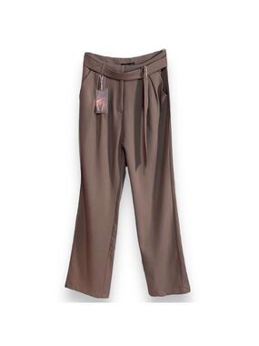 Funyyzo Wide Leg Trouser Pants Taupe Women's 10 (Tag says 18 but waist is 15")